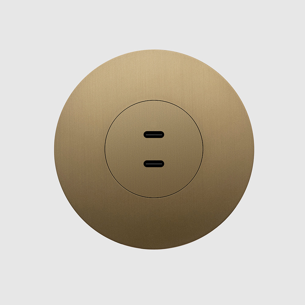 Dual USB—C L6 Cover frame with plate