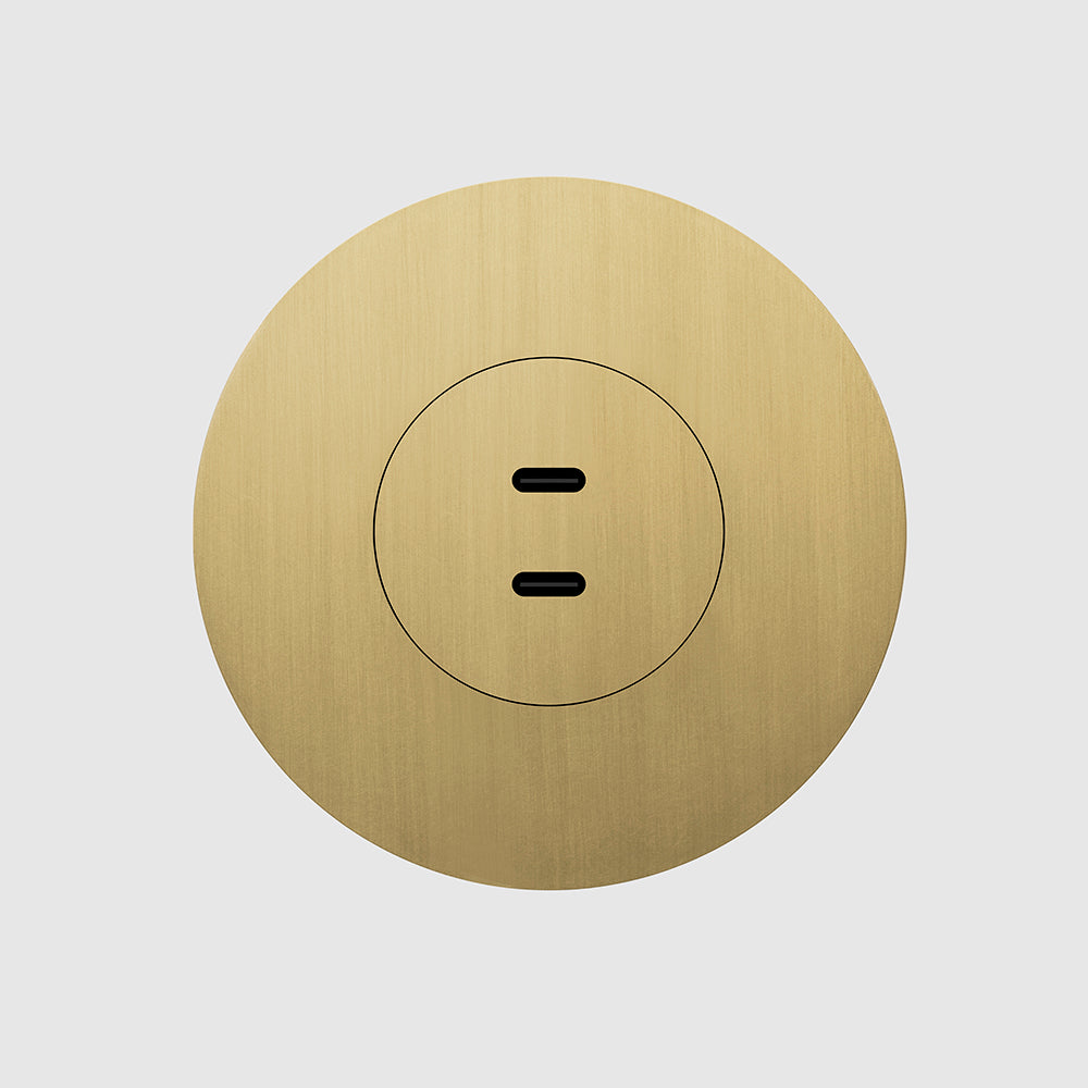 Dual USB—C L6 Cover frame with plate