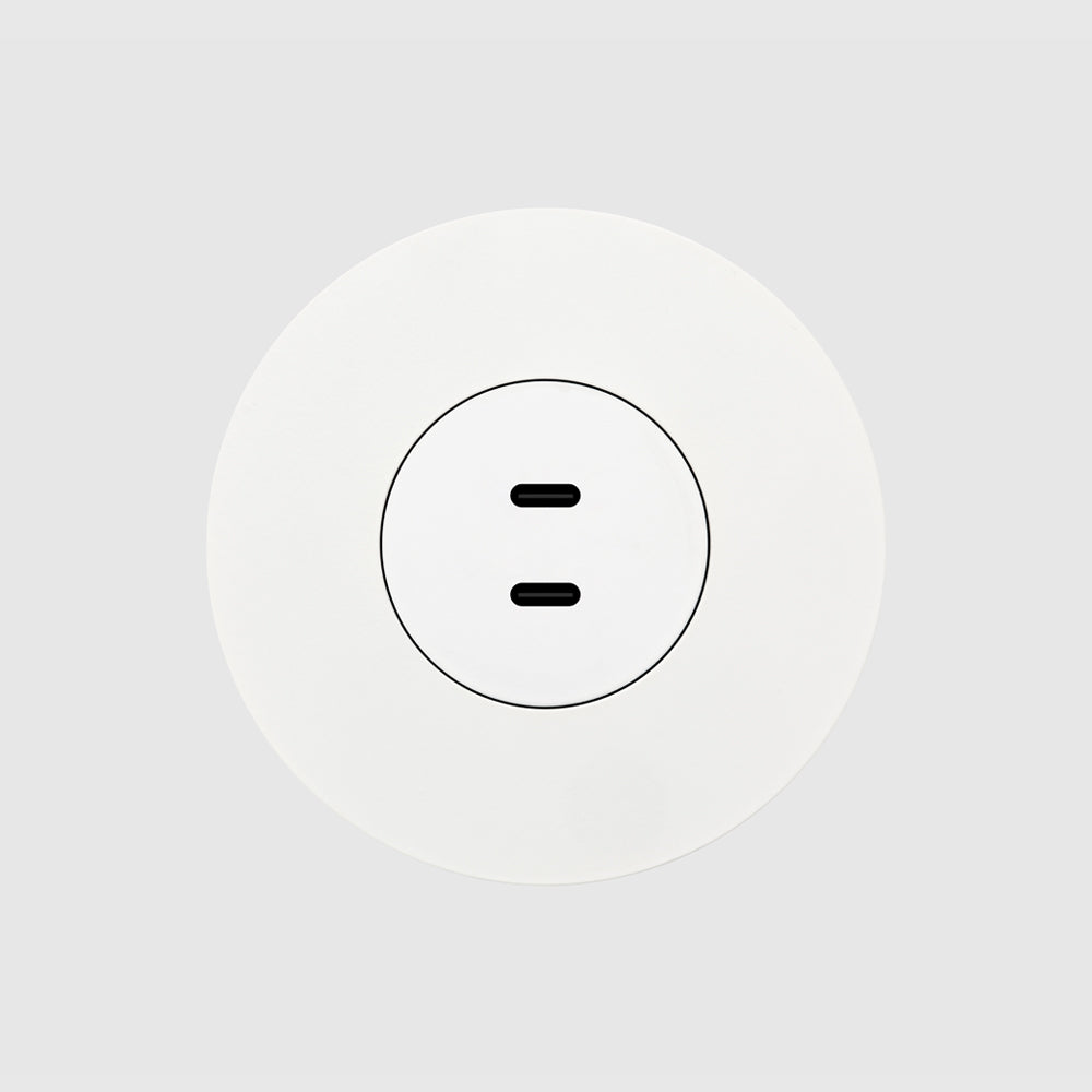 Dual USB—C L6 Cover frame with plate